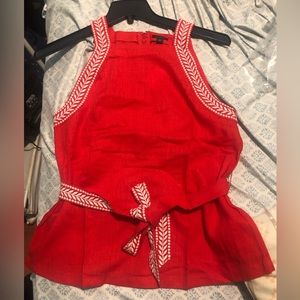 Ann Taylor sleeveless Top with waist band